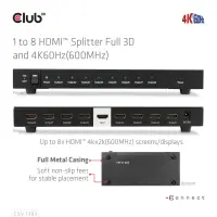 CLUB3D CSV-1383 videojagur HDMI 8x HDMI – pilt 25