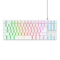 Trust GXT 833W Thado TKL klaviatuur Mängimine USB QWERTY Ameerika inglise keel Valge