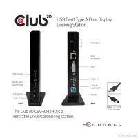 CLUB3D SenseVision USB3.0 Dual Display Docking Station – pilt 22