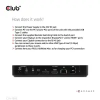 CLUB3D CSV-1585 KVM-lüliti Must – pilt 4