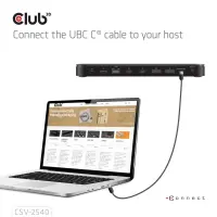 CLUB3D CSV-2540 sülearvuti dokk ja pordireplikaator Dokkimine USB 3.2 Gen 1 (3.1 Gen 1) Type-C Must – pilt 13