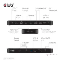 CLUB3D CSV-2540 sülearvuti dokk ja pordireplikaator Dokkimine USB 3.2 Gen 1 (3.1 Gen 1) Type-C Must – pilt 18