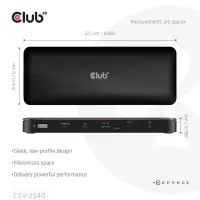 CLUB3D CSV-2540 sülearvuti dokk ja pordireplikaator Dokkimine USB 3.2 Gen 1 (3.1 Gen 1) Type-C Must – pilt 19