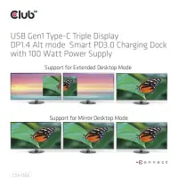 CLUB3D CSV-1565 sülearvuti dokk ja pordireplikaator Dokkimine USB 3.2 Gen 1 (3.1 Gen 1) Type-C Must – pilt 20