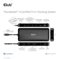CLUB3D CSV-1581 sülearvuti dokk ja pordireplikaator Dokkimine Thunderbolt 4 Must – pilt 11