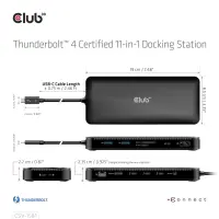CLUB3D CSV-1581 sülearvuti dokk ja pordireplikaator Dokkimine Thunderbolt 4 Must – pilt 24