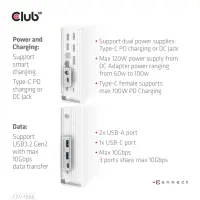 CLUB3D CSV-1568 sülearvuti dokk ja pordireplikaator Dokkimine USB 3.2 Gen 2 (3.1 Gen 2) Type-C Metallik – pilt 25