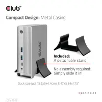 CLUB3D CSV-1568 sülearvuti dokk ja pordireplikaator Dokkimine USB 3.2 Gen 2 (3.1 Gen 2) Type-C Metallik – pilt 27