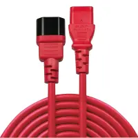 Lindy 30477 toitekaabel Must, Punane 1 m C14 pistikut C13 pistikut – pilt 4