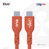 CLUB3D CAC-1511 USB-kaabel USB 2.0 1 m USB C 0,48 Gbit/s 240 W Oranž – pilt 3