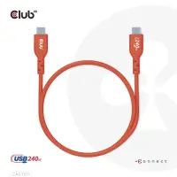 CLUB3D CAC-1511 USB-kaabel USB 2.0 1 m USB C 0,48 Gbit/s 240 W Oranž – pilt 5