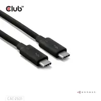 CLUB3D CAC-2501 Thunderbolt-kaabel 1 m 120 Gbit/s Must – pilt 2