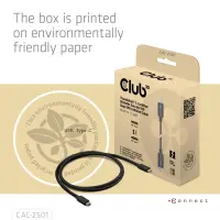 CLUB3D CAC-2501 Thunderbolt-kaabel 1 m 120 Gbit/s Must – pilt 11