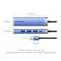 I/O HUB 5-IN-1 USB 3.0/0.15M TGFSB VENTION