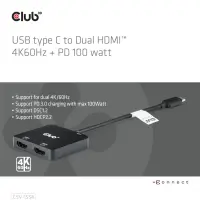 CLUB3D CSV-1558 videojagur USB tüüp-C 2x HDMI – pilt 17