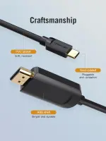 CABLE HDMI TO USB-C 2M/CGUBH VENTION – pilt 3
