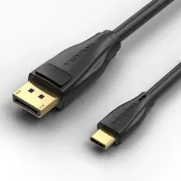 CABLE DP TO USB-C 8K HD/2M BLACK CGYBH VENTION – pilt 7