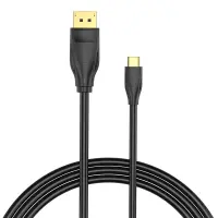 CABLE DP TO USB-C 8K HD/2M BLACK CGYBH VENTION – pilt 10