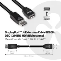CLUB3D cac-1023 3 m DisplayPort Must – pilt 3