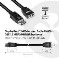 CLUB3D cac-1023 3 m DisplayPort Must – pilt 14