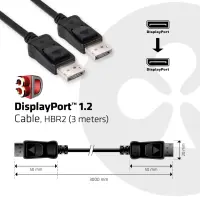 CLUB3D Displayport 1.2 Cable M/M 3Meter 4K60Hz 21.6Gbps – pilt 6