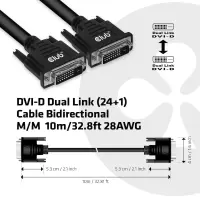 CLUB3D CAC-1220 DVI-kaabel 10 m DVI-D Must – pilt 7