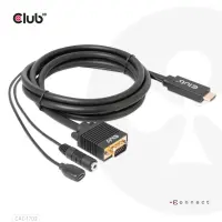 CLUB3D CAC-1712 videokaabliadapter 2 m VGA (D-Sub) + 3.5mm HDMI + Micro-USB Must – pilt 4