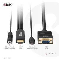 CLUB3D CAC-1712 videokaabliadapter 2 m VGA (D-Sub) + 3.5mm HDMI + Micro-USB Must – pilt 7