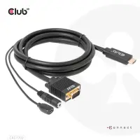 CLUB3D CAC-1712 videokaabliadapter 2 m VGA (D-Sub) + 3.5mm HDMI + Micro-USB Must – pilt 11
