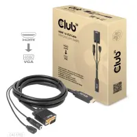 CLUB3D CAC-1712 videokaabliadapter 2 m VGA (D-Sub) + 3.5mm HDMI + Micro-USB Must – pilt 15