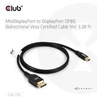 CLUB3D CAC-1116 DisplayPort-kaabel 1 m Mini DisplayPort Must – pilt 7