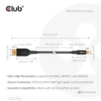 CLUB3D CAC-1116 DisplayPort-kaabel 1 m Mini DisplayPort Must – pilt 9