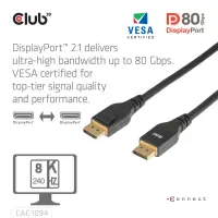 CLUB3D CAC-1094 DisplayPort-kaabel 2 m Must – pilt 7