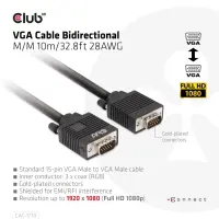 CLUB3D CAC-1710 VGA-kaabel 10 m VGA (D-Sub) Must – pilt 11