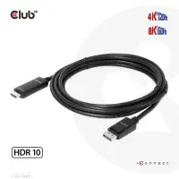 CLUB3D CAC-1087 videokaabliadapter 3 m DisplayPort HDMI Must – pilt 12