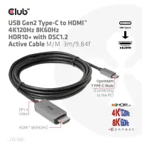 CLUB3D CAC-1587 videokaabliadapter 3 m USB Gen2 Type-C HDMI tüüp A (Standard) Must – pilt 4