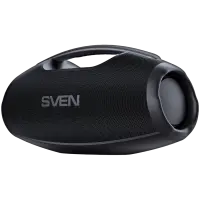 Portable speaker SVEN PS-990, black, power output 180W (RMS), TWS, Bluetooth, RGB backlight, Waterproof (IPx7), USB, Lithium battery, Battery life – up to 16 hours