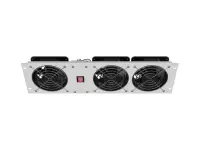 Lanberg Vertical Ventilation Panel 19" 3U for Rack three Fans 230V | AK-1506-S | Grey – pilt 2