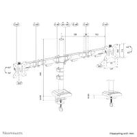 NEOMOUNTS NERO Double Screen Desk Mount – pilt 6