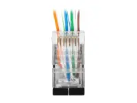 Lanberg | RJ45 CAT.6 FTP Plug 8P8C PASS Through Type, 100 pcs | PLS-6000EZ | Transparent