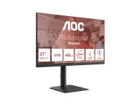 AOC | U27E4CV | 27 " | IPS | UHD | 16:9 | 60 Hz | 4 ms | 3840 x 2160 pixels | 400 cd/m² | HDMI ports quantity 2 | Black – pilt 24