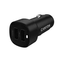 CANYON car charger OnDrive 24  24W 2xUSB-A Black