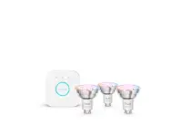 Philips Hue White and colour ambience Essential starter kit: 3 GU10 nutikat pirni (345 lm)