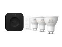 Philips Hue White and colour ambience Starter kit: 3 GU10 pirni + Dimmer switch + Bridge Pro