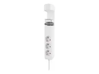 Neomounts | Desk socket with clamp and USB-C and USB-A ports - Quick charge | DS22-840WH6 | White