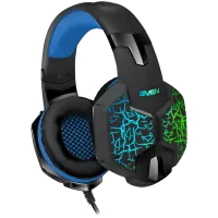 Gaming headphones with microphone SVEN AP-U980MV black-blue (USB, LED, 7.1) – pilt 4