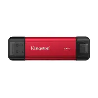 Kingston Dual Portable Solid-State Drive, USB Type-A and Type-C | 2000 GB | Solid-state drive interface USB 3.2 Gen 2 | Read speed 1050 MB/s | Write speed 950 MB/s