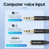 CABLE AUDIO 2X3.5MM TO 3.5MM/0.3M BBTBY VENTION – pilt 13