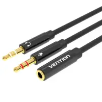 CABLE AUDIO 2X3.5MM TO 3.5MM/0.3M BBTBY VENTION – pilt 17