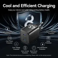 MOBILE CHARGER WALL 45W USB-C/2P BLACK FEFB0-EU VENTION – pilt 3
